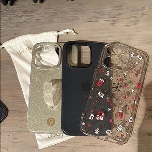 Loopy Case Set - Glitter Gold, Black, and Festive Clear